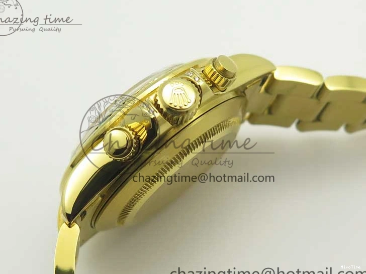 MiroTime 0307 Daytona 116589RBOW YG Rainbow Crystal BLF Best Edition Black Dial on YG Bracelet A ZeroBulk 3352